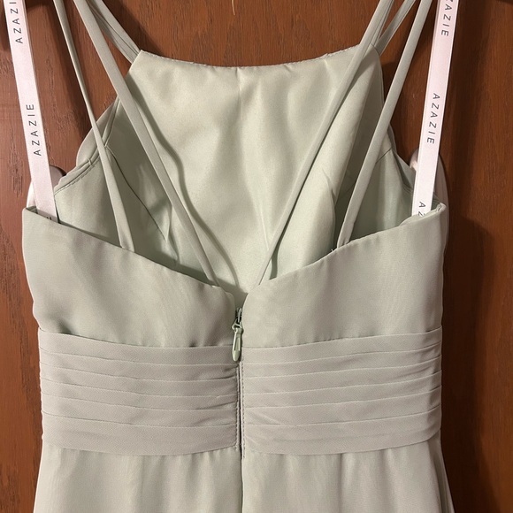 Azazie Gaia Dusty Sage Bridesmaid Dress - Picture 6 of 8